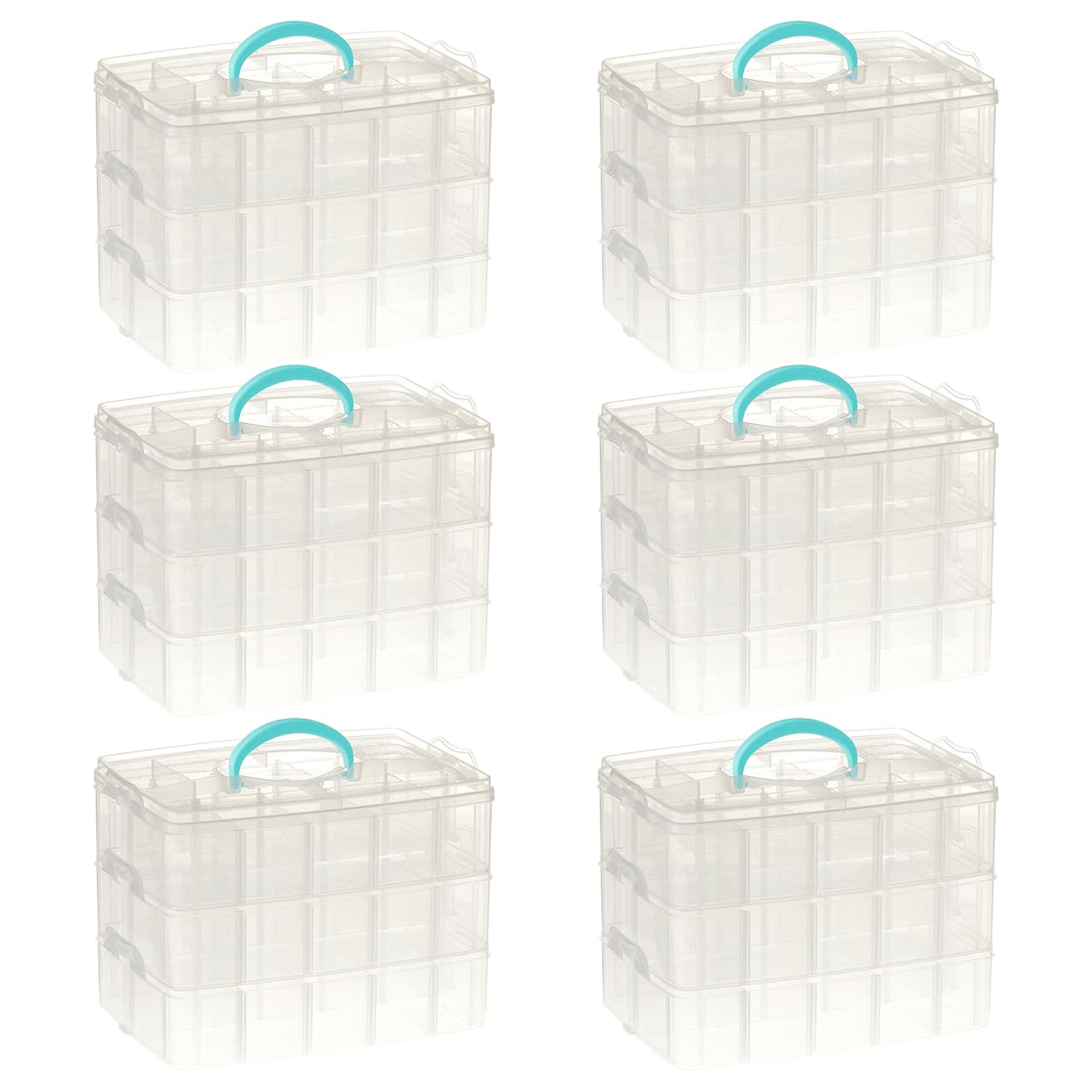 6 Pack: Adjustable Snap Box Jewelry Organizer by Bead Landing™